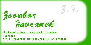 zsombor havranek business card